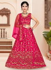 Pink Colour Exclusive Latest Designer Net Festive Wear Kids Lehenga Collection 190